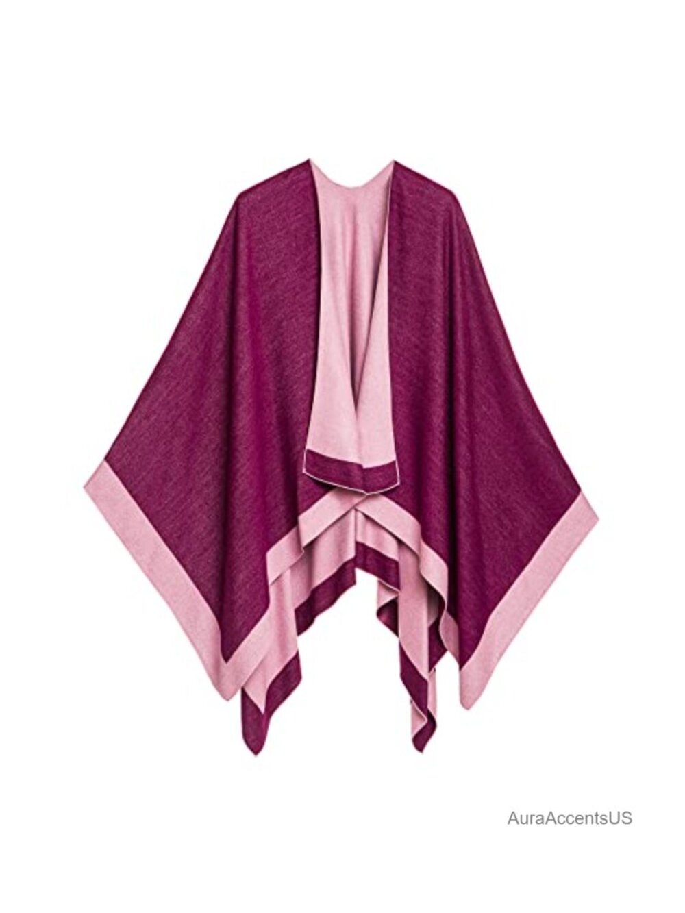 Shawl Wrap Poncho Ruana Cape Cardigan Sweater Open Front 100% Viscose